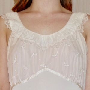 Vintage 1950s Nightie/Teddy with Sheer Top